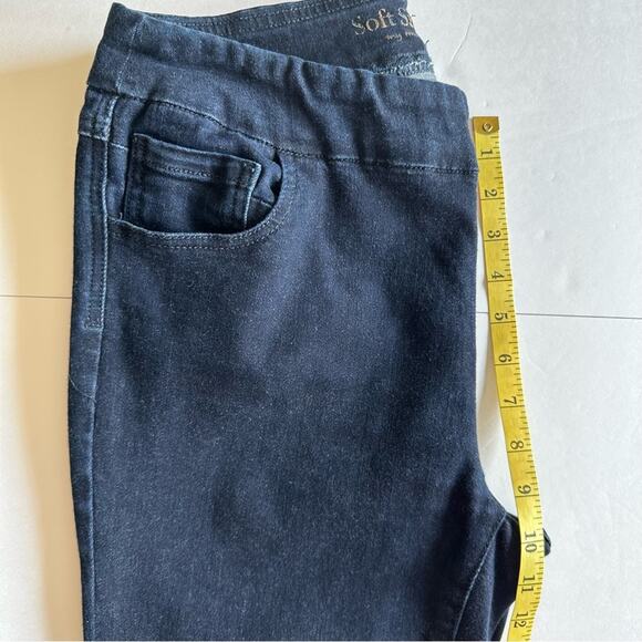Soft Surroundings Jeans Straight Leg Pull On Dark Wash Denim PS Petite Comfort - Picture 12 of 12
